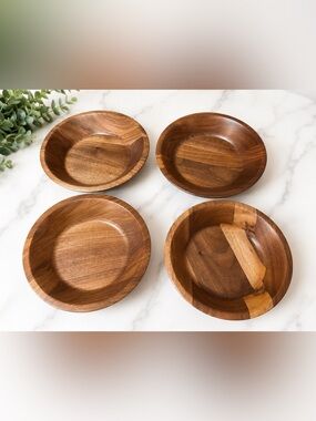 Vintage Original Walnut Bowl Factory Store Set of 4 Walnut Wood Bowls Lebanon MO